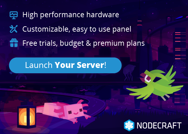 High performance hardware. Customizable, easy to use panel. Free trials, budget and premium plans. Launch your server!